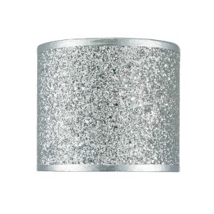 Bistro Silver Cotton Drum Shade 16cm
