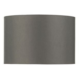 Bokara Grey Faux Silk Satin Drum Shade 38cm