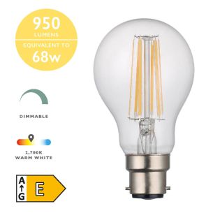 (Pack of 5) Dimmable LED Light Bulb (Lamp) B22 8W 950LM