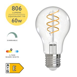 (Pack of 6) LED ES/E27 GLS Light Bulb (Lamp) 7.2w 806lm 2700k