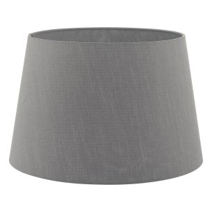 Cezanne Grey Faux Silk Tapered Drum Shade 40cm