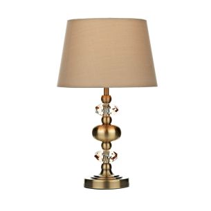 Edith Touch Table Lamp Antique Brass complete with Shade 