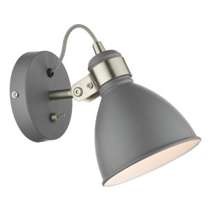 Frederick Single Wall Spotlight Dark Grey Satin Chrome