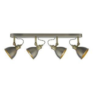 Governor 4 Light Bar Spotlight Antique Chrome Antique Brass