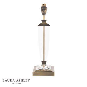 Laura Ashley Carson Table Lamp Antique Brass and Crystal Base Only