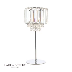 Laura Ashley Vienna Table Lamp Polished Chrome and Crystal