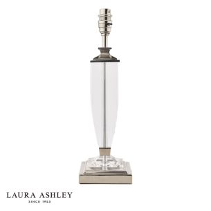 Laura Ashley Carson Table Lamp Polished Nickel and Crystal Base Only