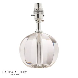 Laura Ashley Lydia Table Lamp Glass and Polished Chrome Base Only