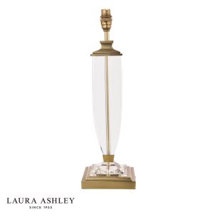 Laura Ashley Carson Table Lamp Antique Brass and Crystal Base Only