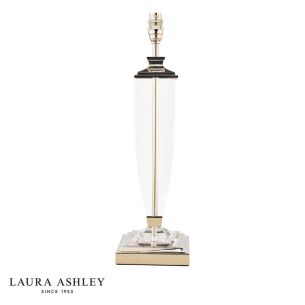 Laura Ashley Carson Table Lamp Polished Nickel and Crystal Base Only