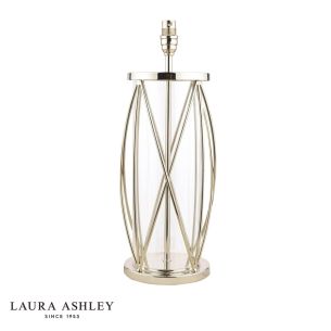 Laura Ashley Beckworth Table Lamp Polished Nickel and Glass Base Only