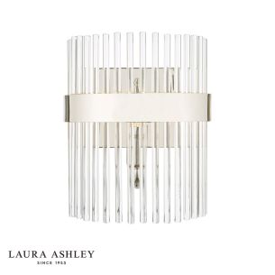 Laura Ashley Alexa Wall Light Glass and Polished Nickel