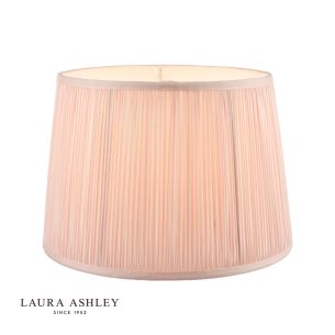 Laura Ashley Hemsley Pleated Silk Empire Drum Shade Pink 30cm/12 inch