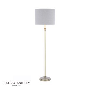 Laura Ashley Highgrove Floor Lamp Matt Antique Brass With Shade