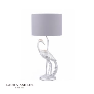 Laura Ashley Tregaron Table Lamp Silver With Shade