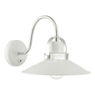 Liden Wall Light White and Polished Chrome