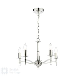 Marble Hill 5 Light Armed Pendant Polished Nickel Fitting Only