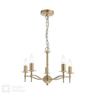 Marble Hill 5 Light Armed Pendant Aged Brass Fitting Only