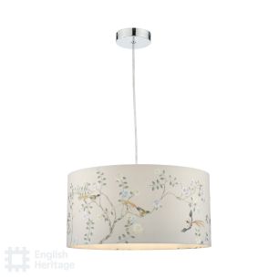 Marble Hill Taupe Cotton Drum Shade 40cm