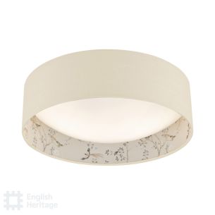 Marble Hill 2 Light Flush Taupe and Multi Coloured