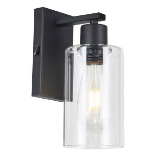 Miu Wall Light Matt Black Glass