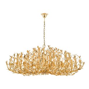 Silvius 12 Light Pendant Gold Leaf