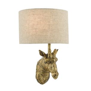 Sophie Giraffe Wall Light Gold With Shade
