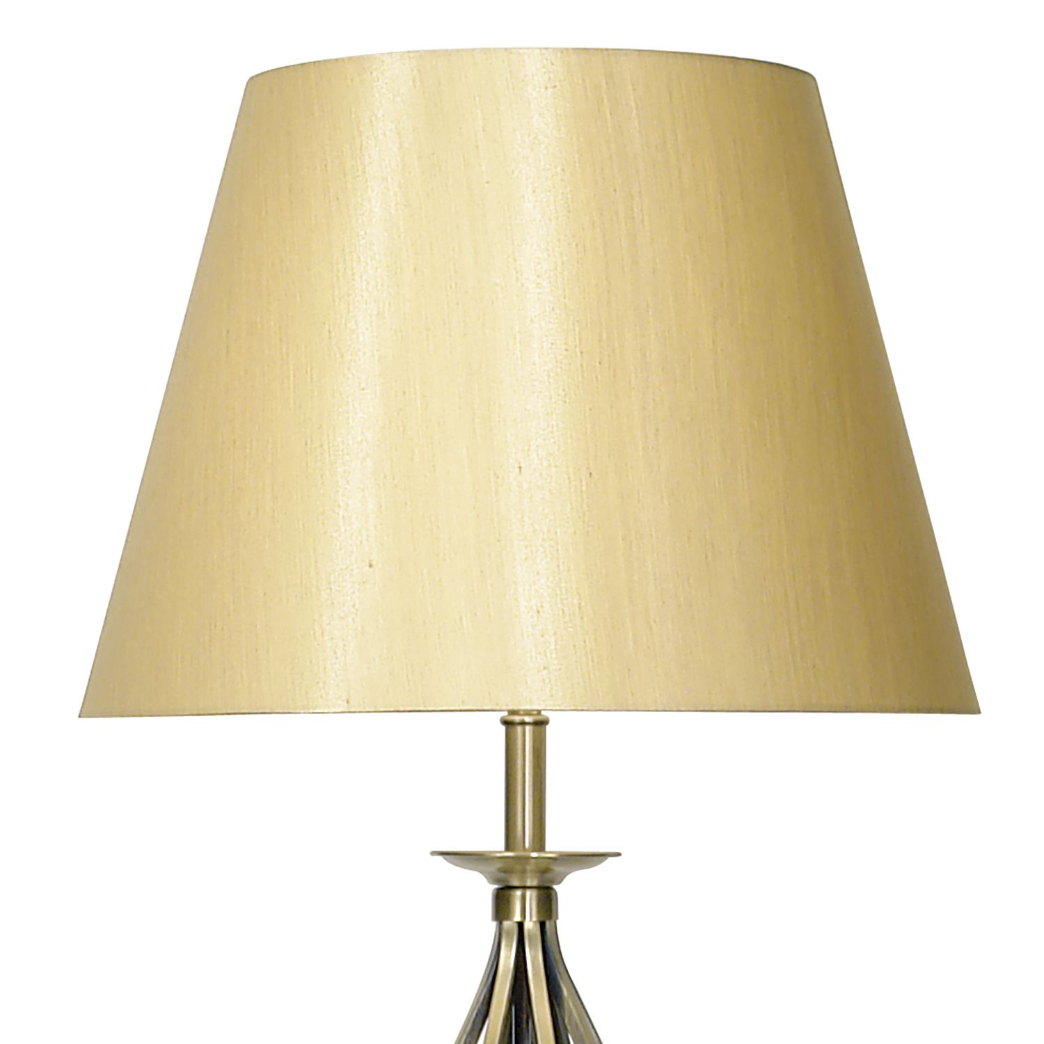 Bybliss Floor Lamp Antique Brass complete with BYB1535 Gold Shade