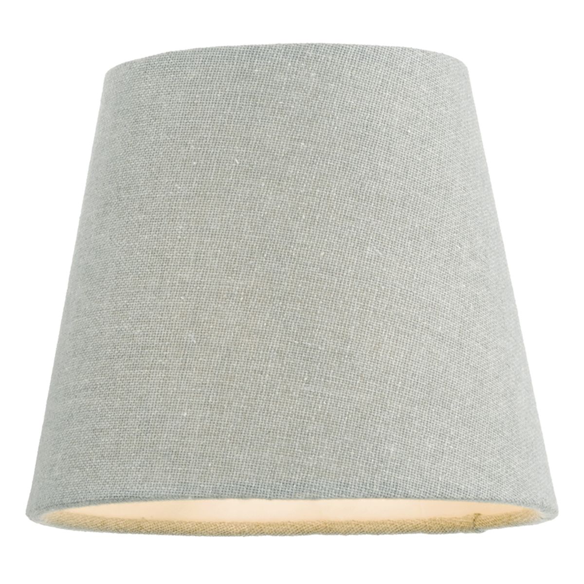 Grey 13cm Linen Tapered Drum Shade, Grey Linen Drum Lamp Shade