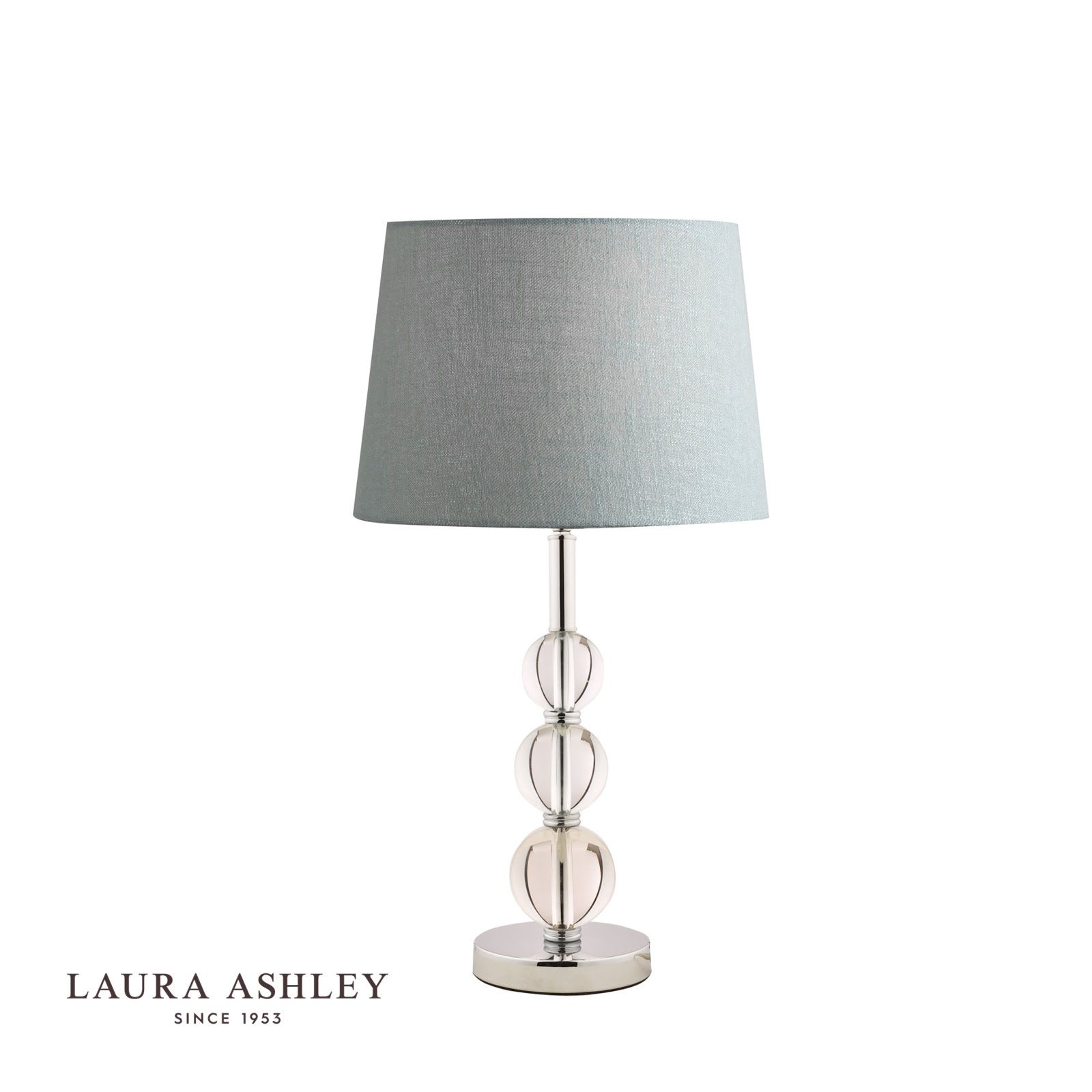 Laura Ashley Selby Polished Nickel, Large Crystal Ball Table Lamp