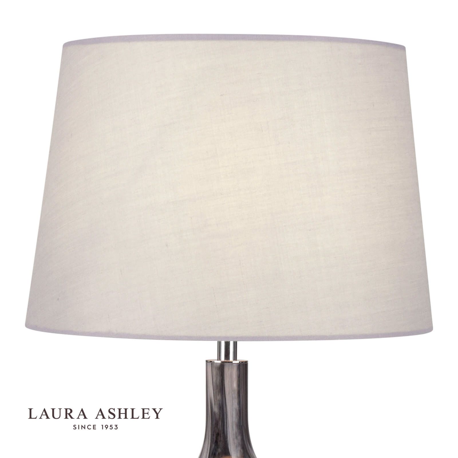 Laura Ashley Swirl Table Lamp Grey, Silver Swirl Table Lamp