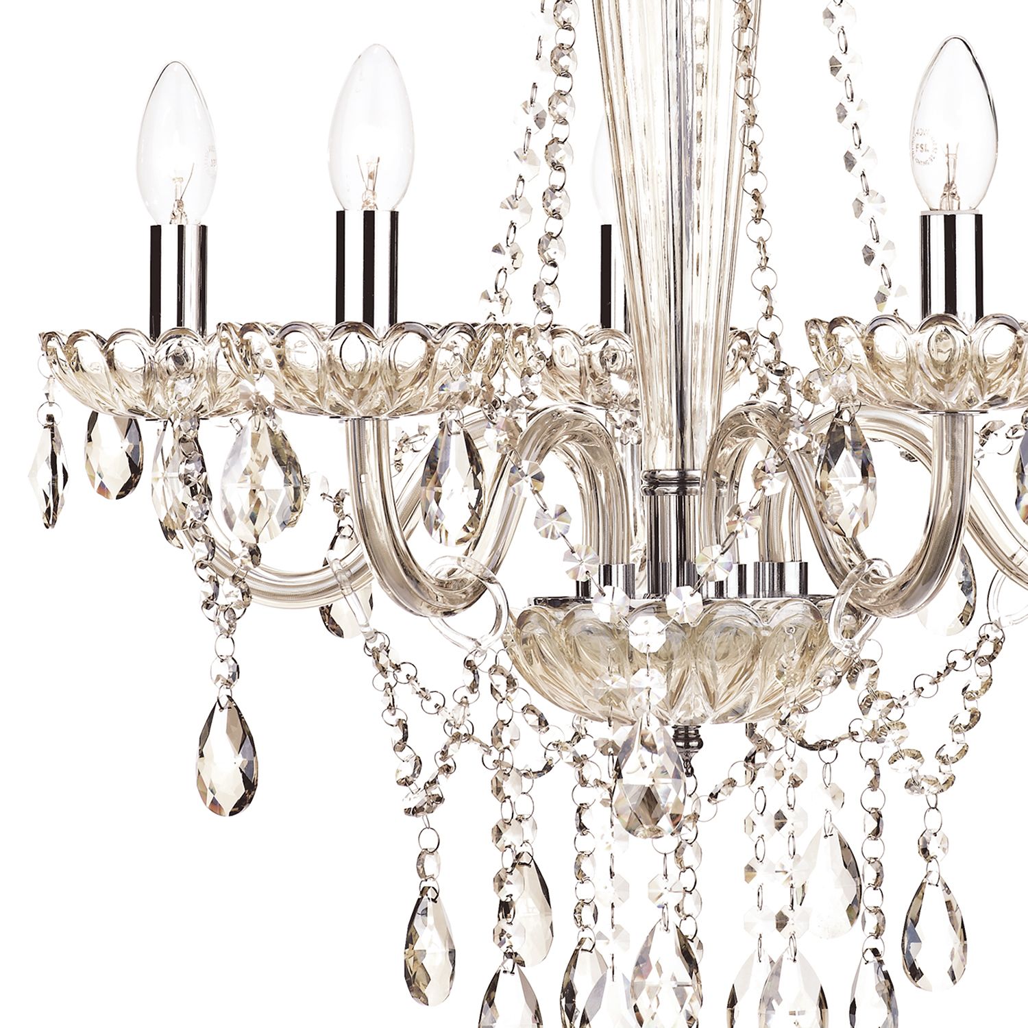 Véritable K9 Cristal 2 Bras Transparent Doré Champagne Lustre Lampe Murale E14
