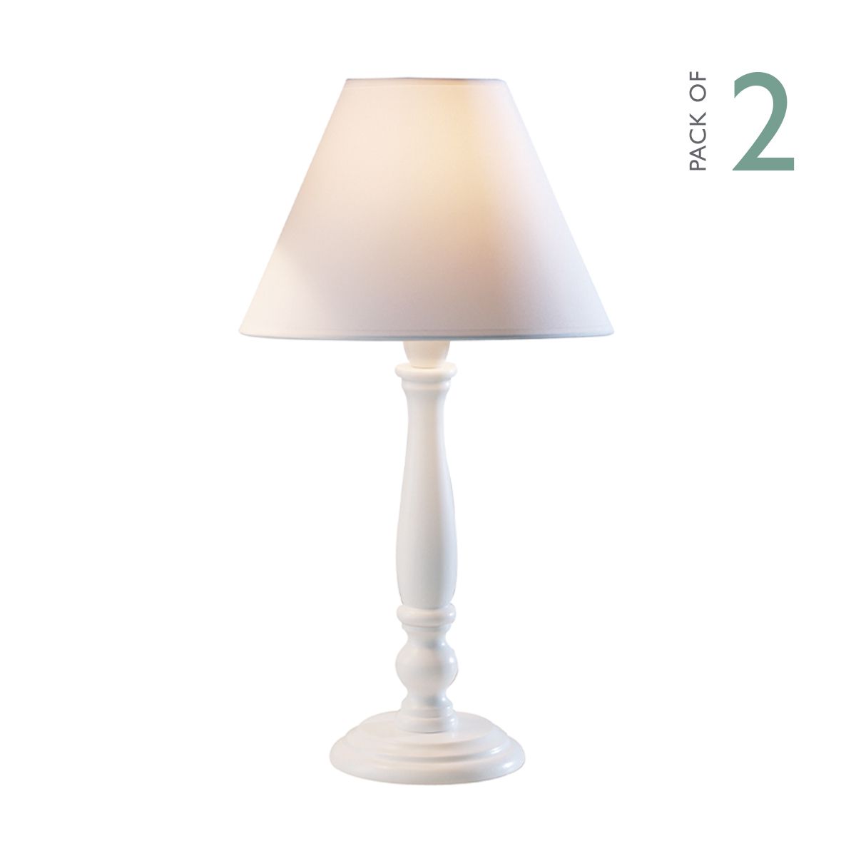 Regal Table Lamp 10 Inch White Complete, White Wooden Candlestick Lamp Base