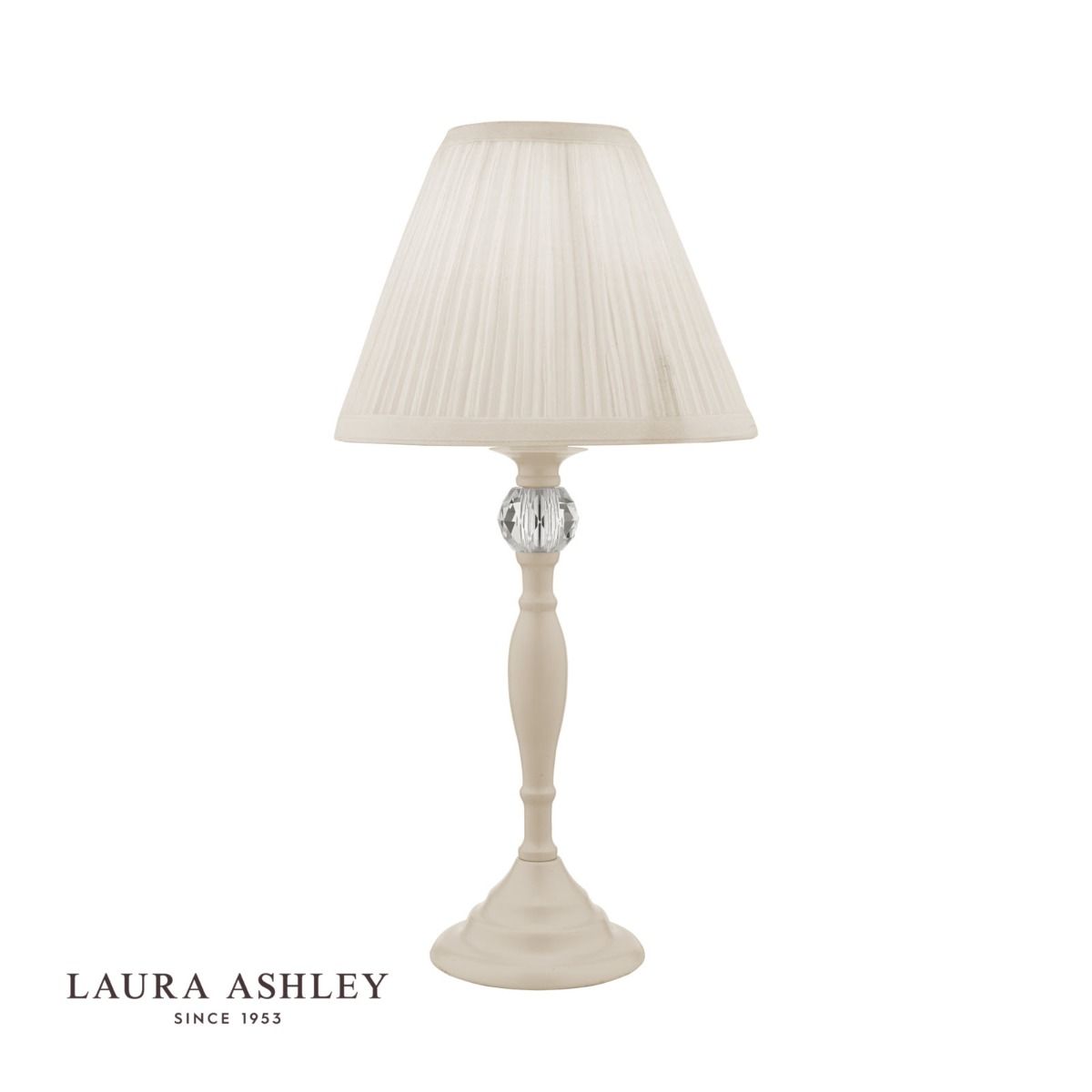 Laura Ashley Ellis Cream Satin Painted, Ivory Table Lamp Shades