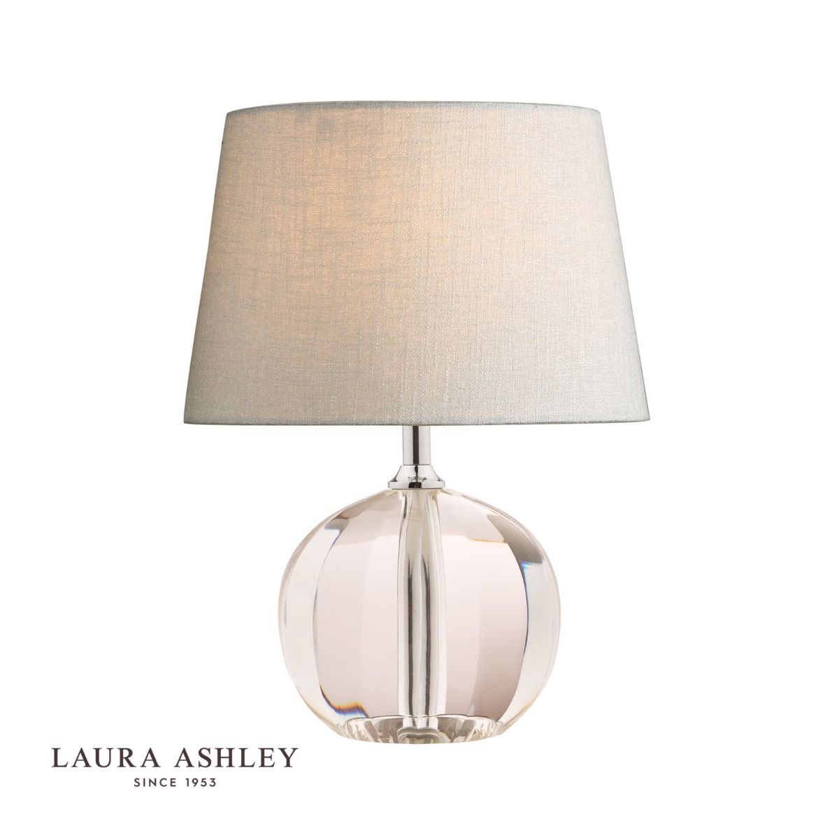 Laura Ashley Lydia Hand Cut Faceted, Crystal Base Lamps