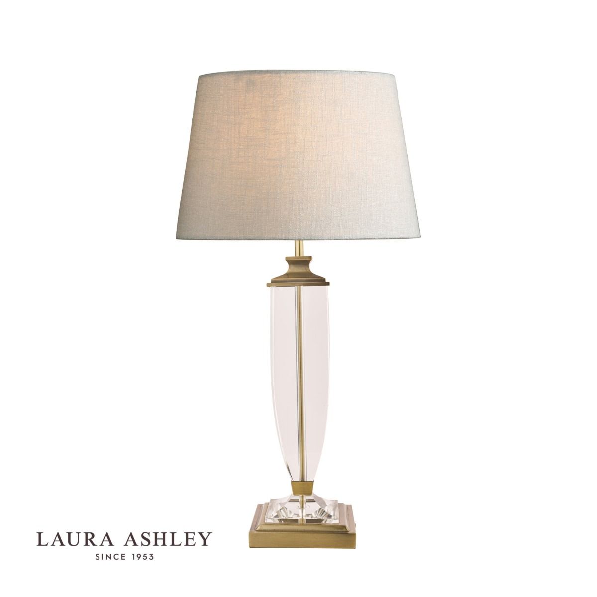 Laura Ashley Carson Antique Brass, Large Crystal Table Lamp Uk