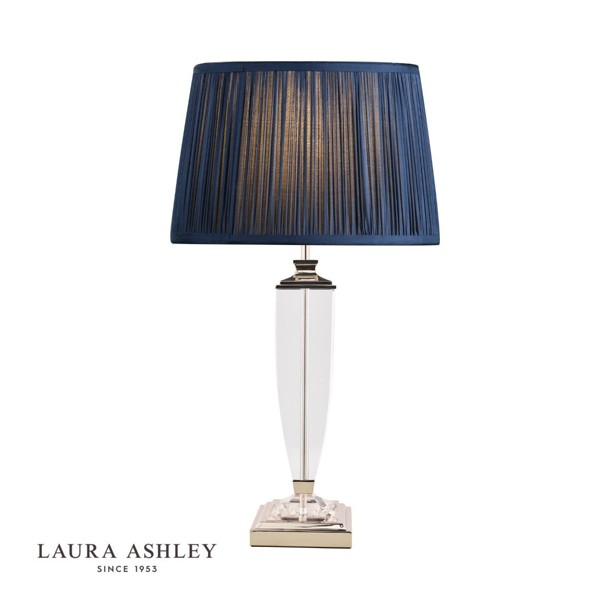 Laura Ashley Carson Large Table Lamp, Tall Crystal Base Table Lamps