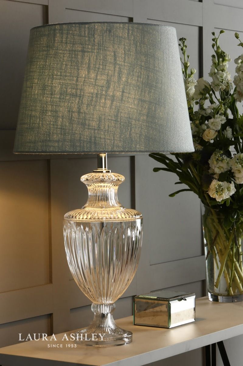 Laura Ashley Meredith Cut Glass Crystal, Large Urn Table Lamps