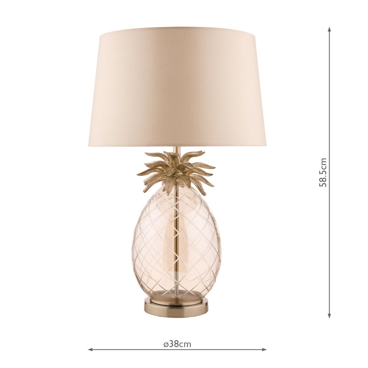Laura Ashley Pineapple Champagne Cut, Taupe Table Lamp Shades