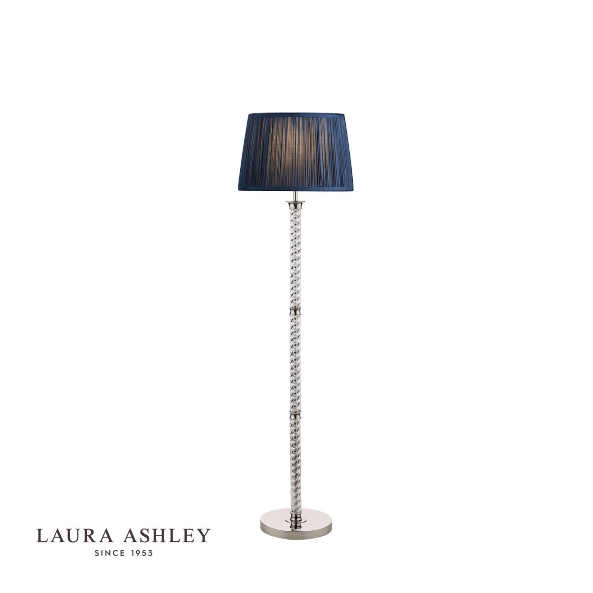 Laura Ashley Louis Twisted Glass, Floor Lamp Base Without Shade