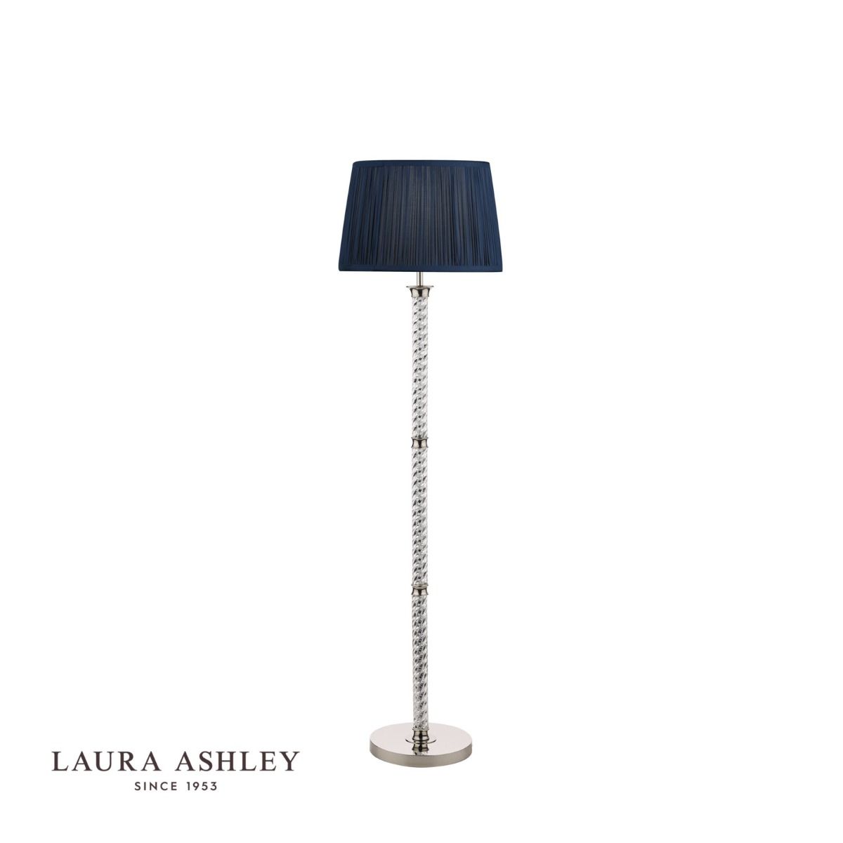 Laura Ashley Louis Twisted Glass, Column Floor Lamp Shade