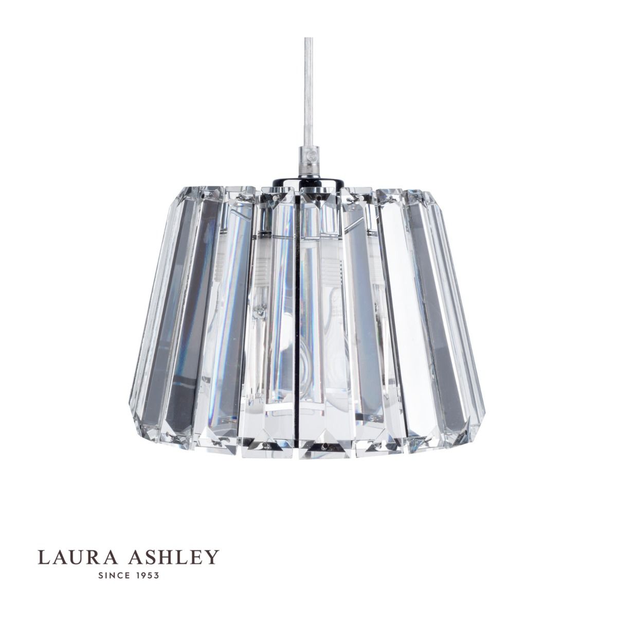 Laura Ashley Capri Crystal Glass Easy, Crystal Vanity Light Shade Replacement