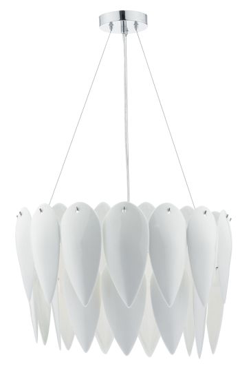 Phillipa 3 Light Pendant White Ceramic