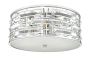 Seville 3 Light Flush Polished Chrome Crystal With Diffuser