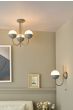 Andre 3 Light Semi Flush Grey Opal Glass