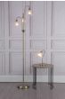Boston 3 Light Floor Lamp Antique Brass Opaque Glass