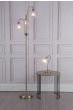 Boston 3 Light Floor Lamp Antique Brass and Opal Glass