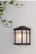 Dulbecco Outdoor Wall Light Black Opal Acrylic IP44