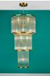 Eleanor 15 Light Chandelier Natural Brass Glass