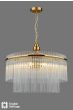 Eltham 6 Light Pendant Antique Gold and Glass